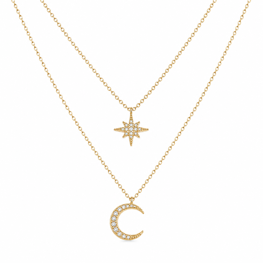 Moon and Northstar Layered | LUNAelo Celestial Collection