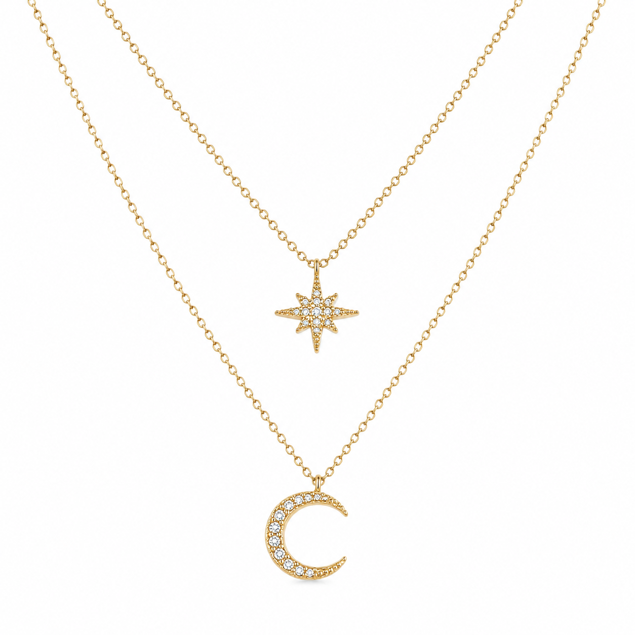 Moon and Northstar Layered | LUNAelo Celestial Collection