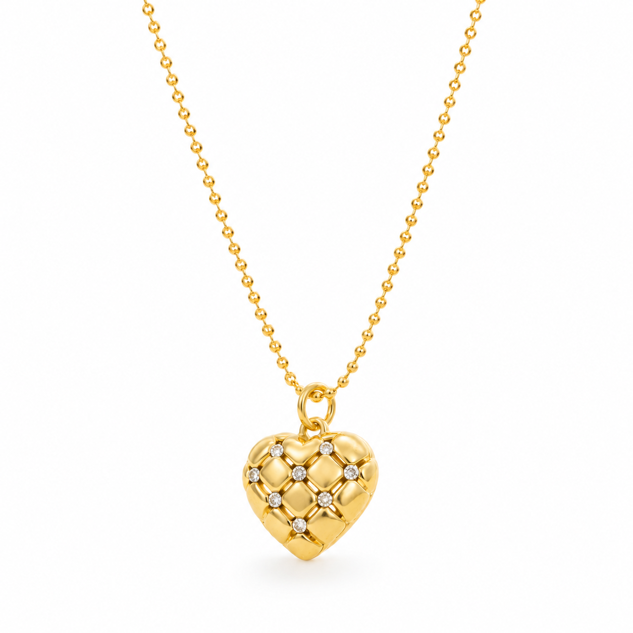 Quilted Heart Necklace | LUNAelo Curated