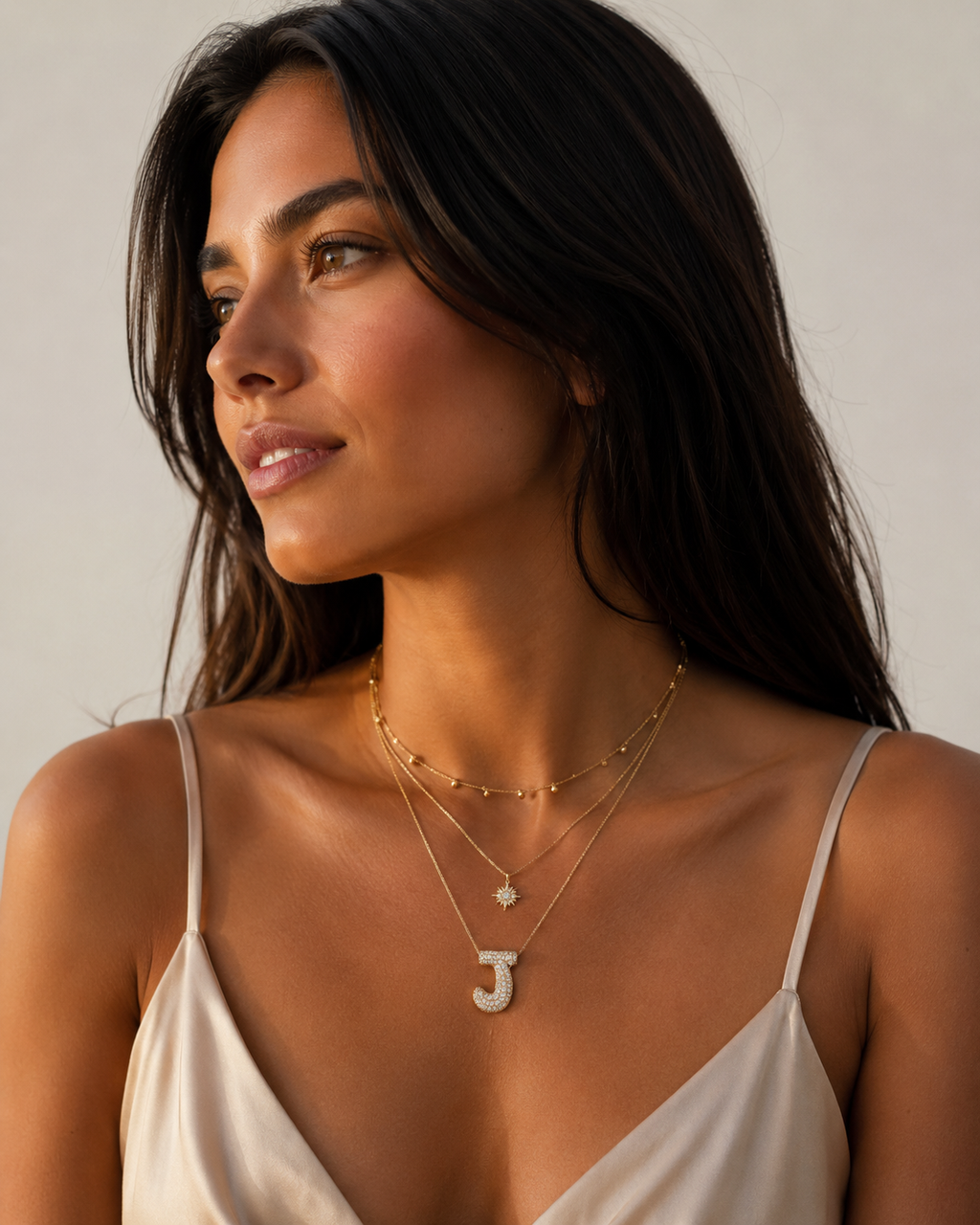 Crystal Initial Necklace | LUNAelo Curated