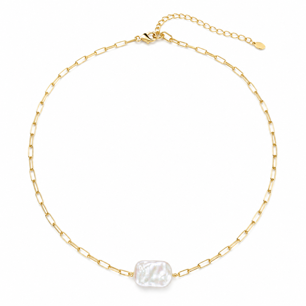 Hannah Baroque Pearl Chain Necklace | LUNAelo Curated