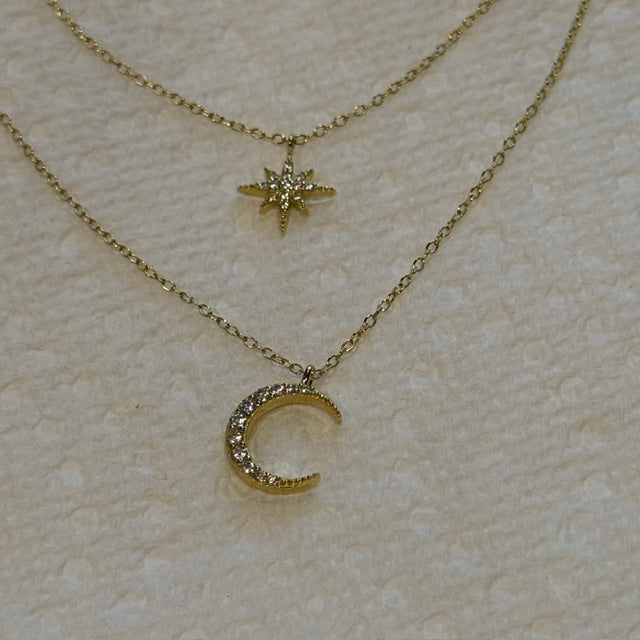Moon and Northstar Layered | LUNAelo Celestial Collection