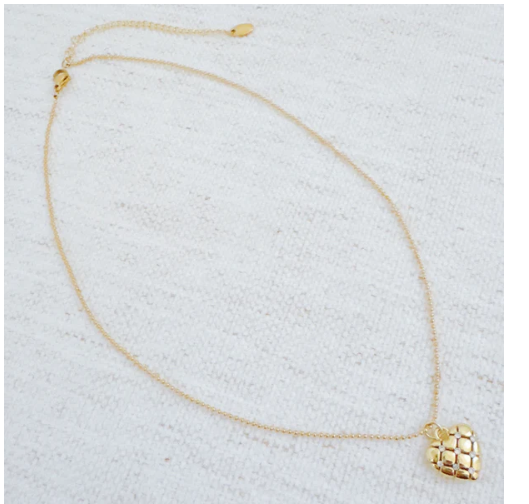 Quilted Heart Necklace | LUNAelo Curated