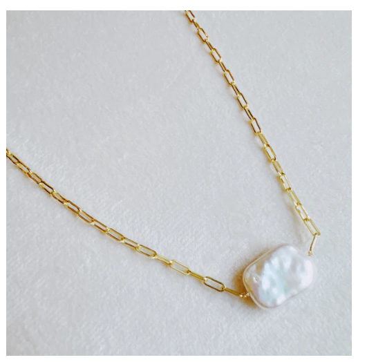 Hannah Baroque Pearl Chain Necklace | LUNAelo Curated